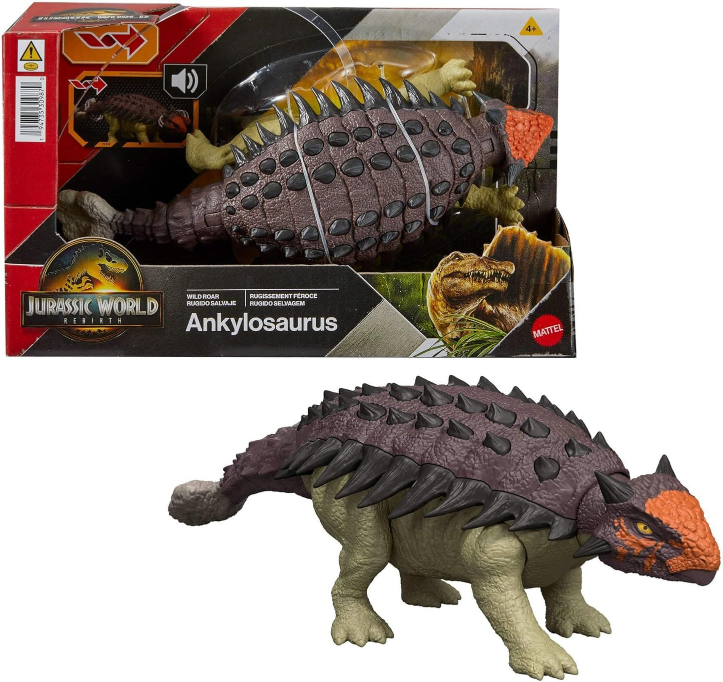 MODELINNO JURASSIC WORLD REBITH RUGGITO SELVAGGIO ANKYLOSAURUS