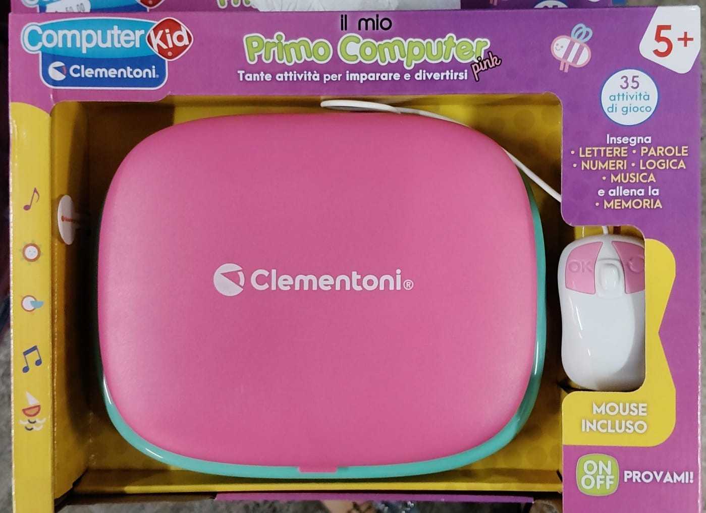 IL MIO PRIMO PC CON MOUSE ROSA