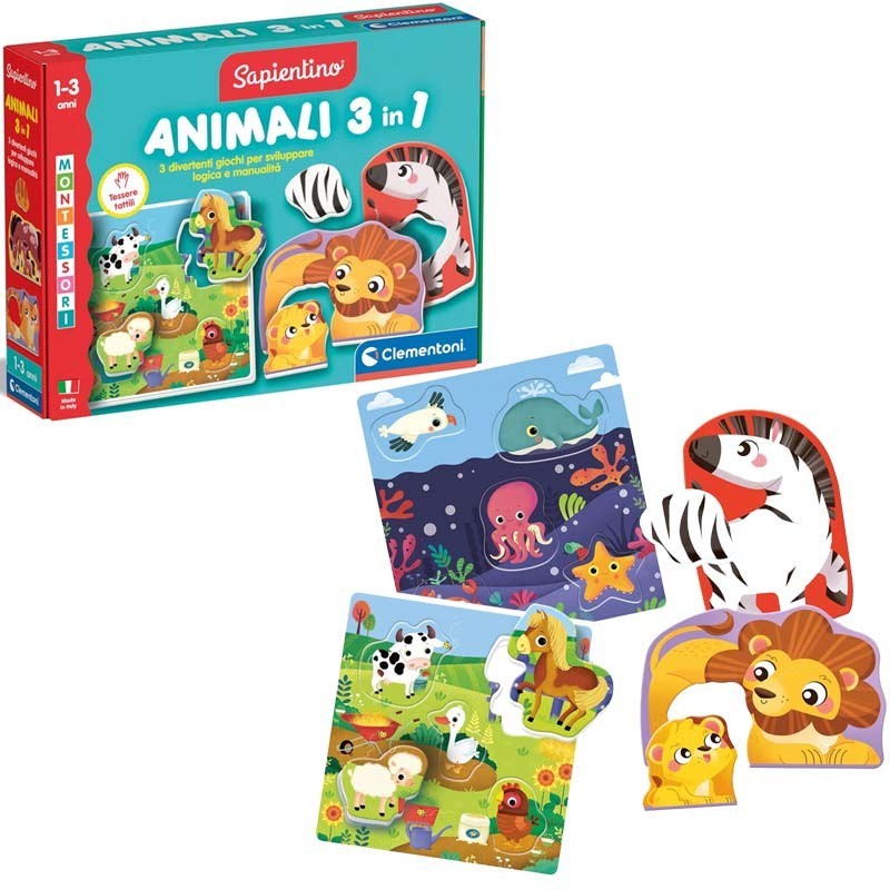 MONTESSORI GLI ANIMALI 3IN1