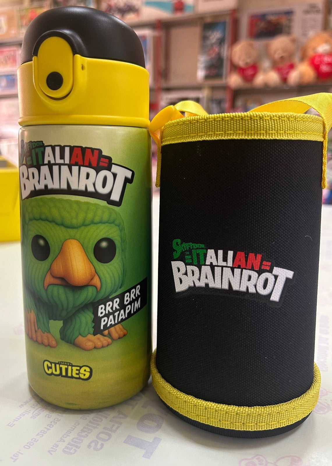 BORRACCIA CON PORTABORRACCIA E CANNUCCIA SKIFIDOL BRAINROT BRR BRR PATAPIM