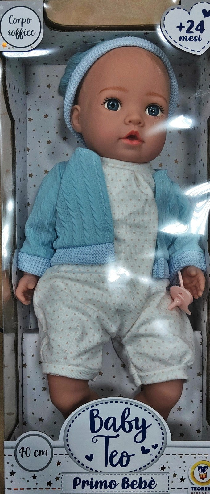 BABY TEO IL MIO PRIMO BEBE' 40 CM AZZURRO