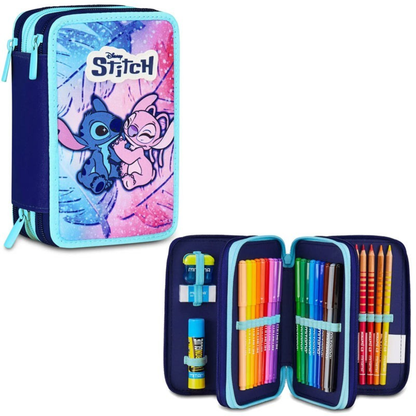 SEVEN ASTUCCIO 3 ZIP LILO E STITCH
