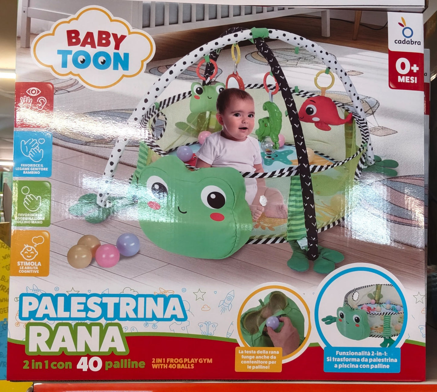 BABY TOON PALESTRA RANA 2IN1 CON 40 PALLINE