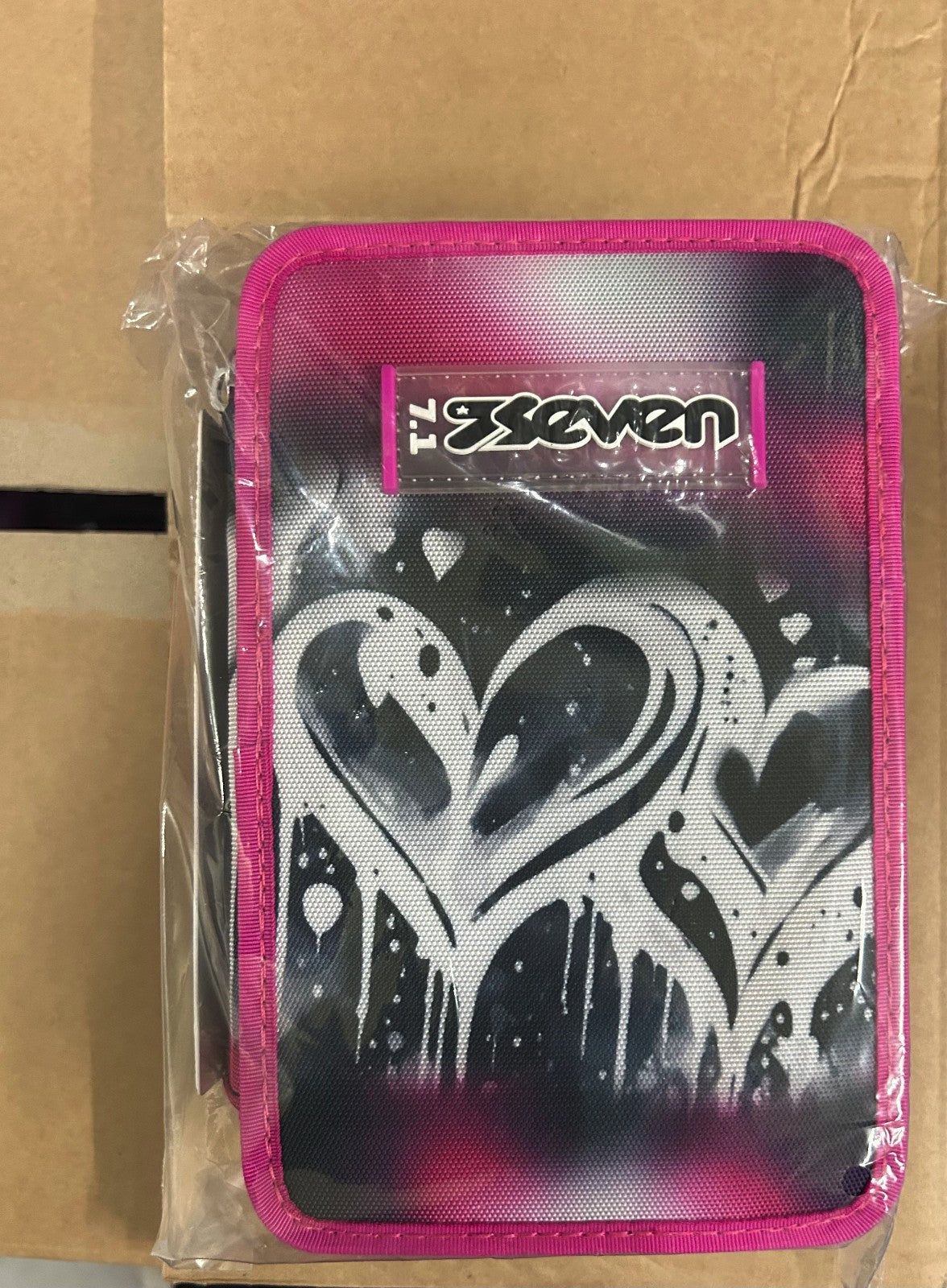 ASTUCCIO 3 ZIP SEVEN GIRL CON CUORI