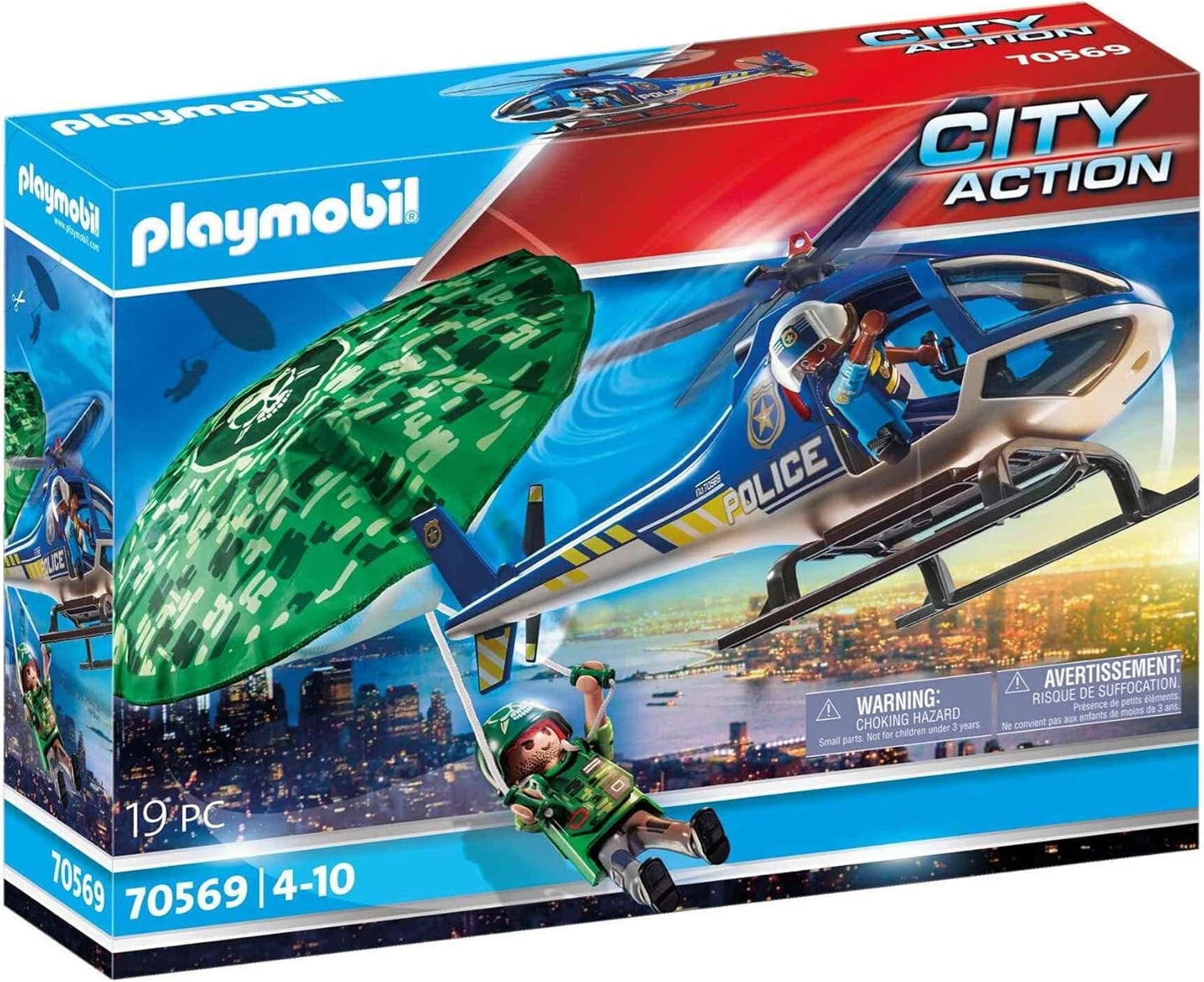PLAYMOBIL 70569 ELICOTTERO DELLA POLIZIA E FUGGITIVO