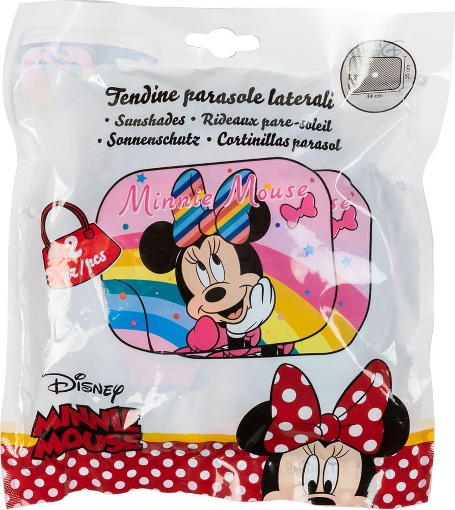 COPPIA TENDINE AUTO PARASOLE LATERALI MINNIE