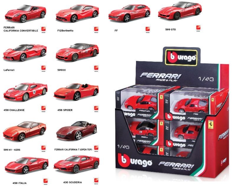 FERRARI 12 SCALA 1/43 VENDITA UNITARIA SOGGETTO CASUALE