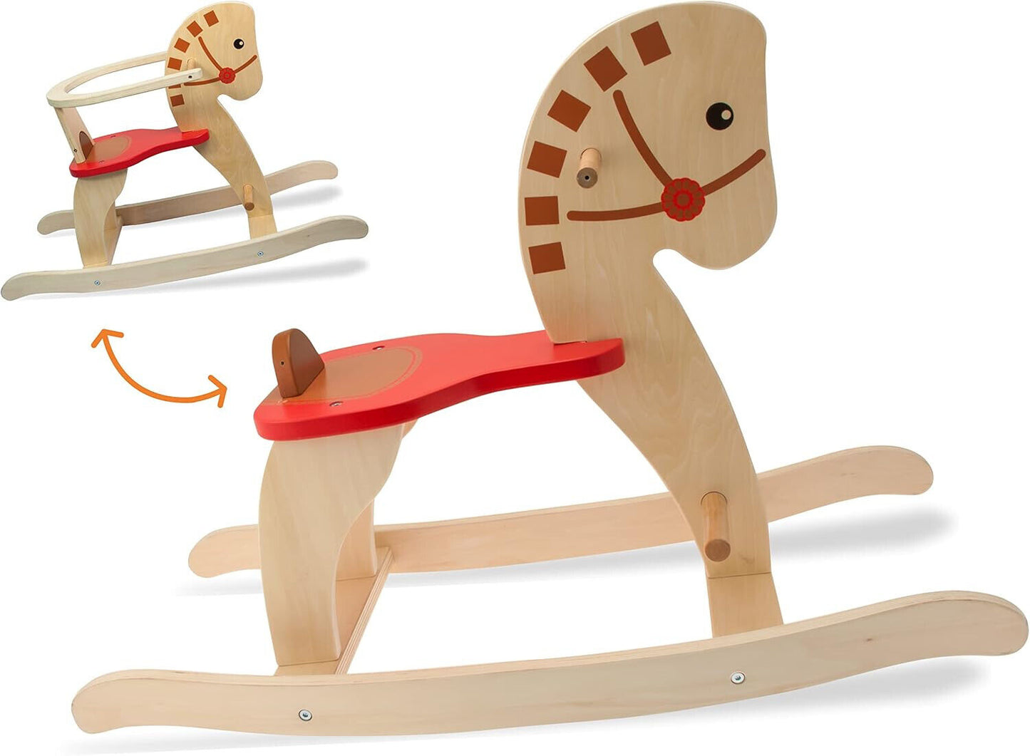 CAVALLO A DONDOLO IN LEGNO