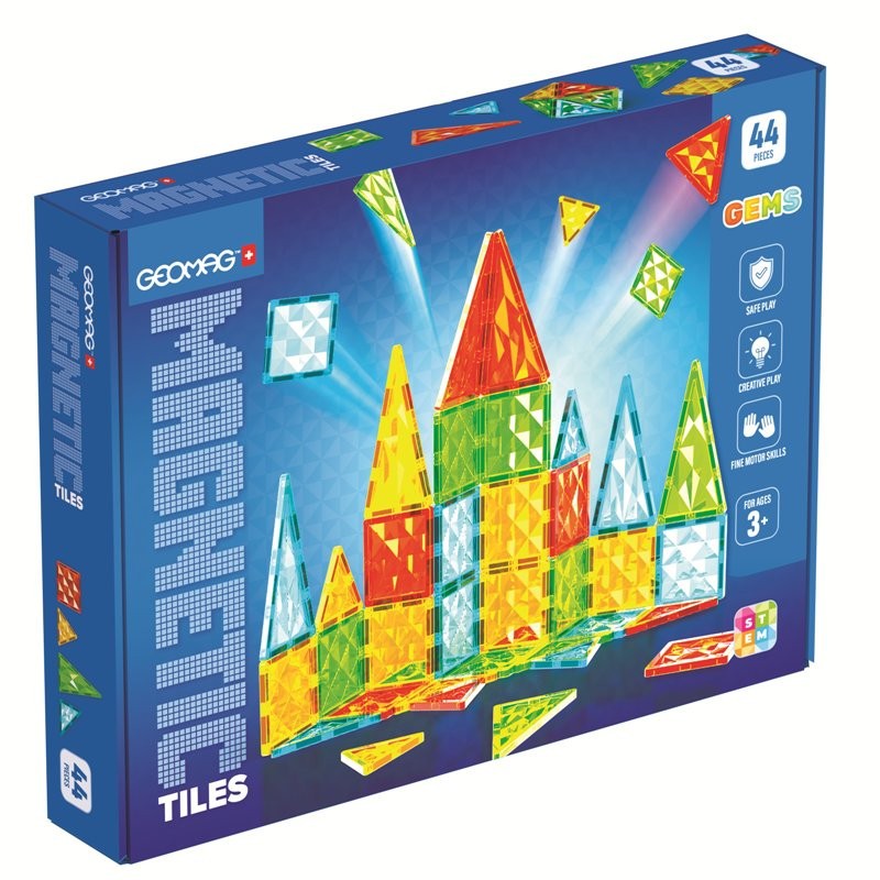 MAGNETIC TILES GEMS 44 PEZZI