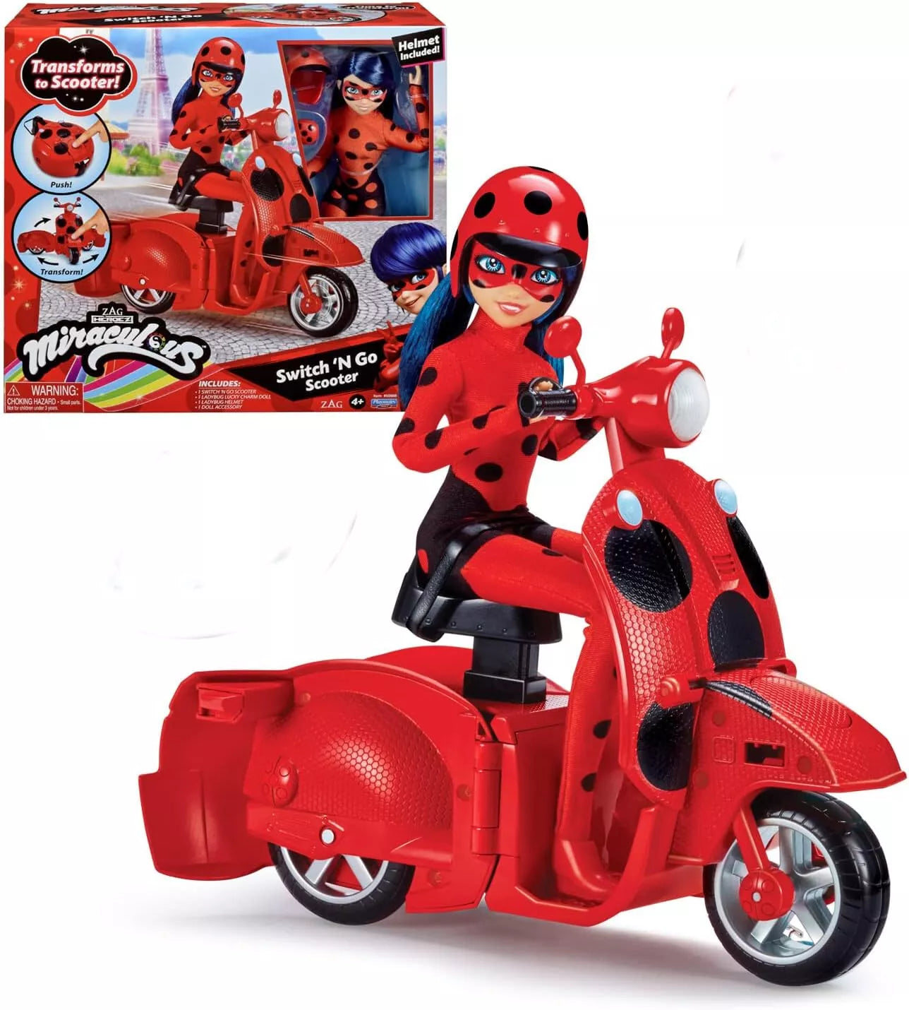 MIRACULOUS SCOOTER CON PERSONAGGIO