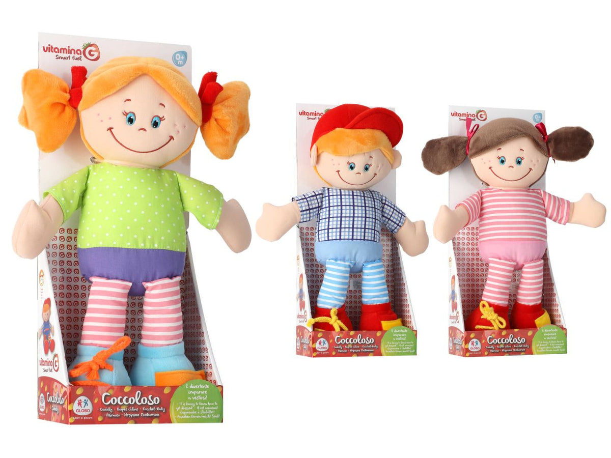 BAMBOLA STOFFA 38 CM - VENDITA UNITARIA SOGGETTO CASUALE