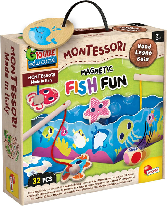 MONTESSORI BABY WOOD MAGNETIC FISH FUN