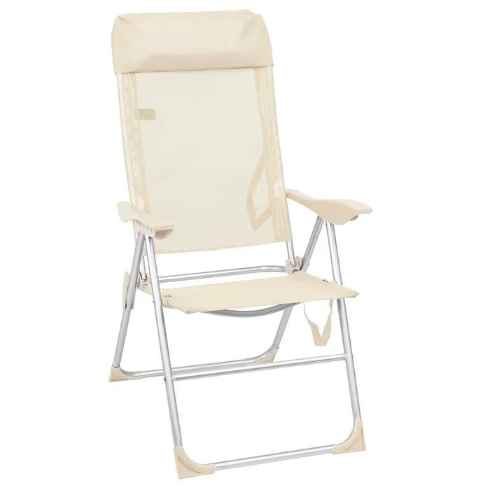 POLTRONA ALLUMINIO BEIGE 61X66X110