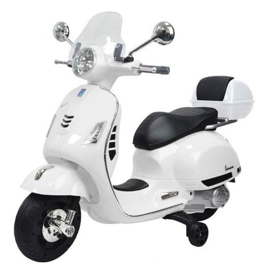 VESPA GTS SEDILE IN PELLE E BAULETTO  BIANCA