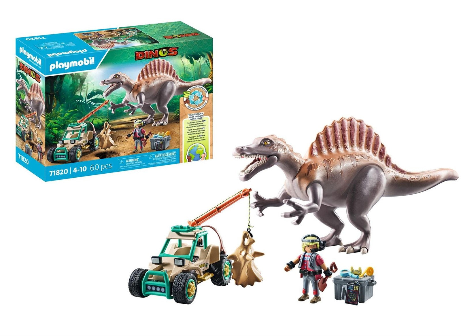 PLAYMOBIL DINOS 71820 L'ATTACCO DELLO SPINOSAURO 