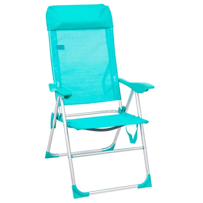 SEDIA 5 POSIZIONI IN ALLUMINIO 61X66X110