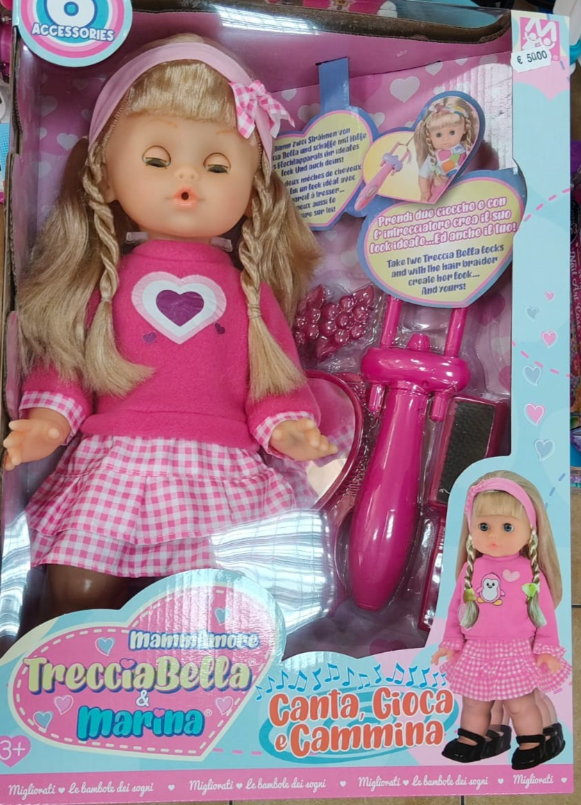 TRECCIA BELLA PARLA E CAMMINA CON ACCESSORI