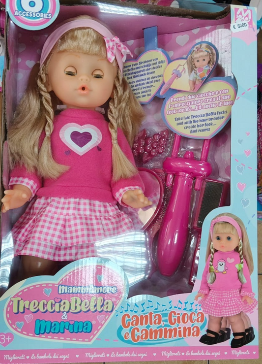 TRECCIA BELLA PARLA E CAMMINA CON ACCESSORI