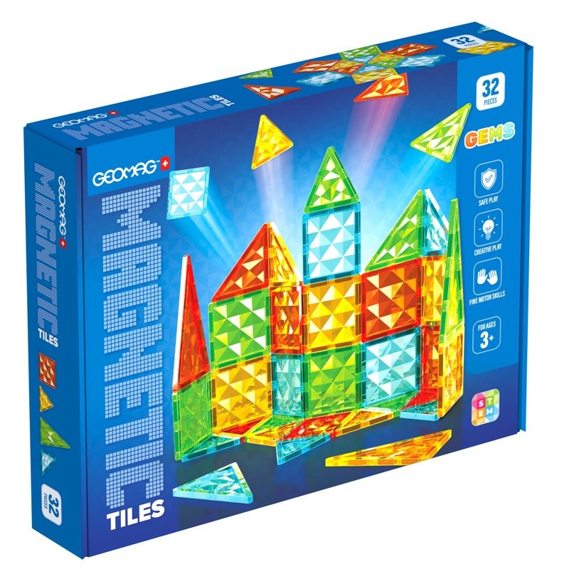 MAGNETIC TILES GEMS 32 PEZZI