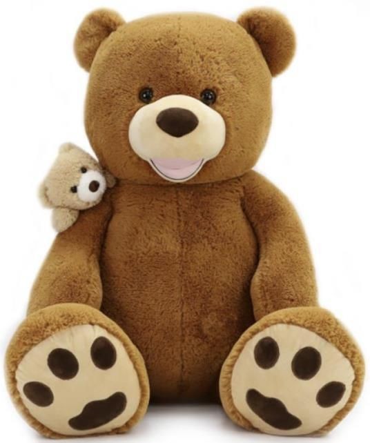 ORSO MAGGIE PELUCHE 130 CM CON CUCCIOLO