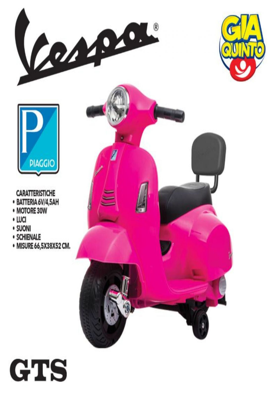 VESPA GTS PICCOLA ROSA
