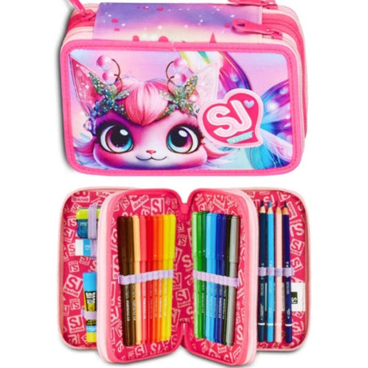 SEVEN ASTUCCIO 3 ZIP SJ GANG CAT LED GIRL