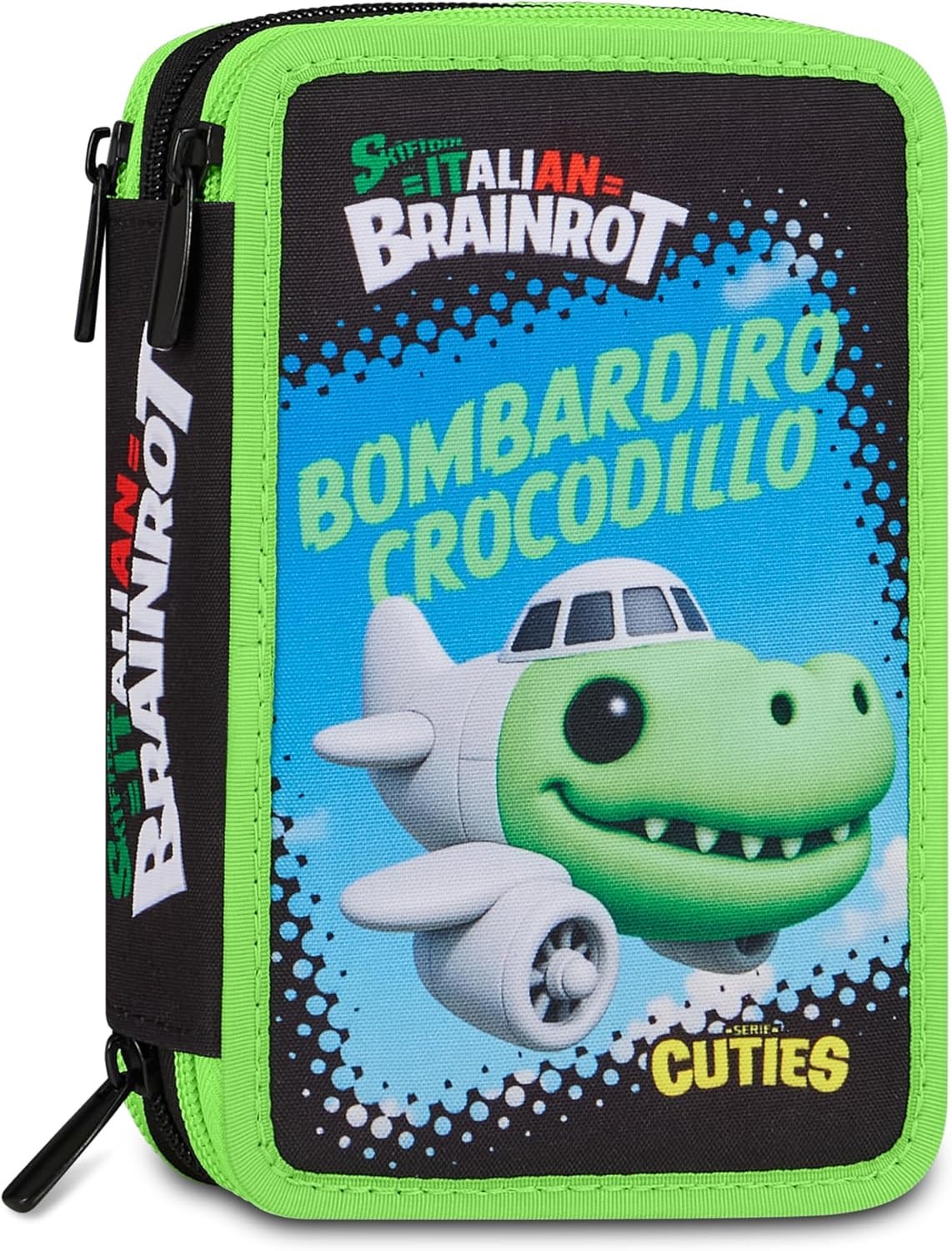ASTUCCIO 3 ZIP SKIFIDOL BRAINROT BOMBARDIRO CROCODILLO