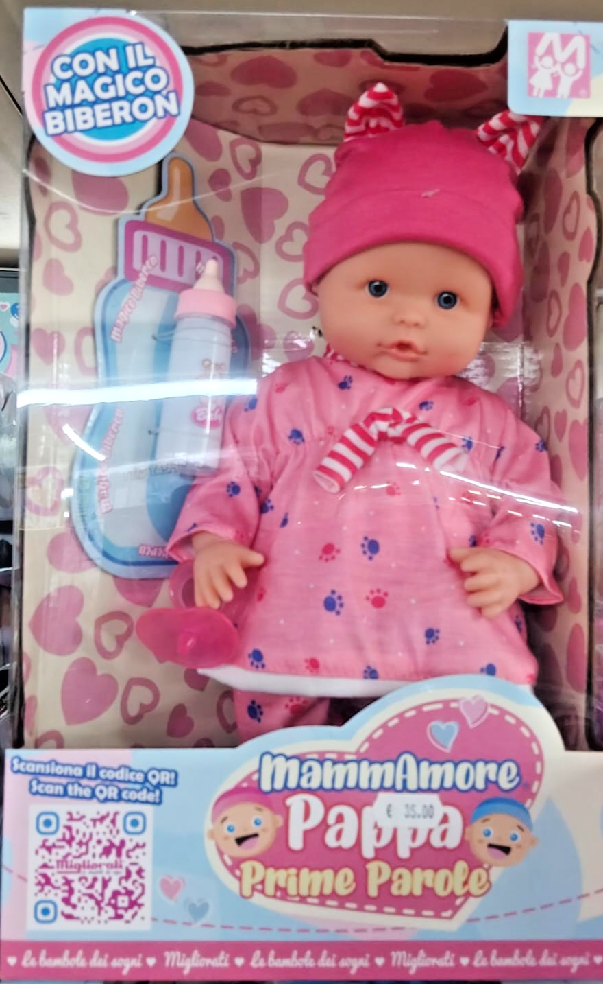 MAMMAMORE PAPPA PRIME PAROLE CON BIBERON ROSA