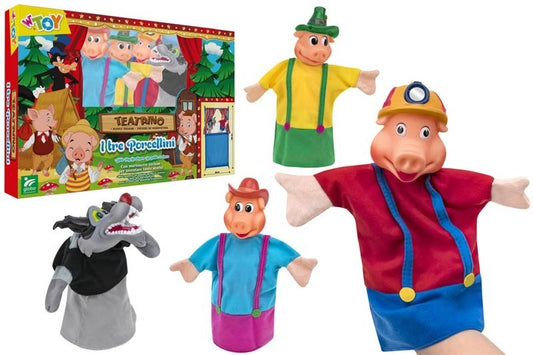 TEATRINO BURATTINI 4 PZ TRE PORCELLINI