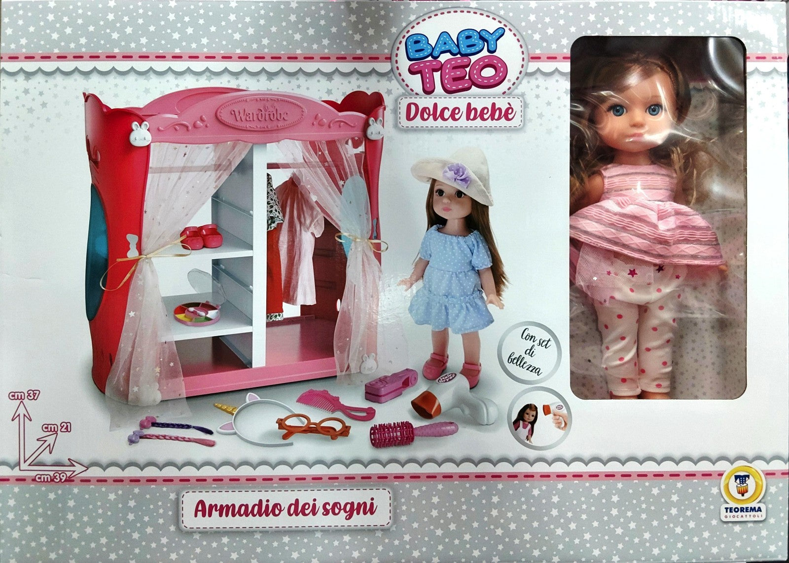 BAMBOLA CON ARMADIO E ACCESSORI