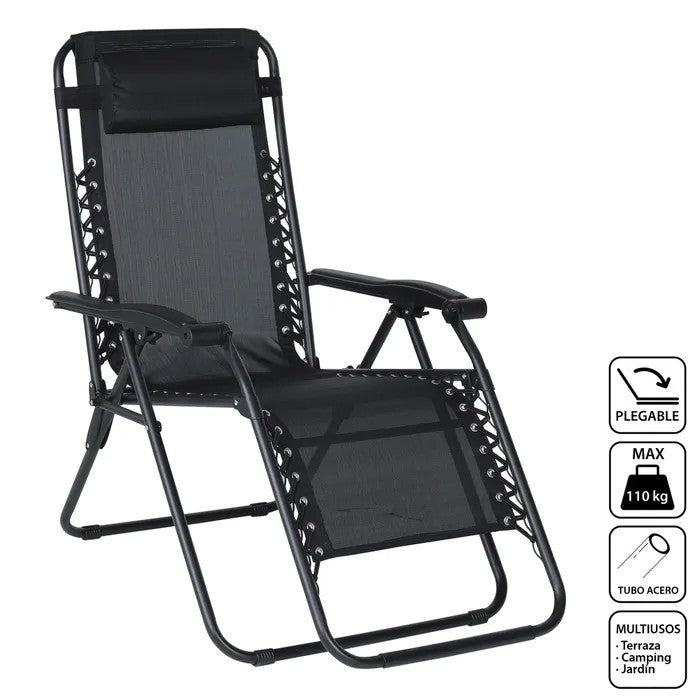 POLTRONA ACCIAIO 2 X 1 NERA