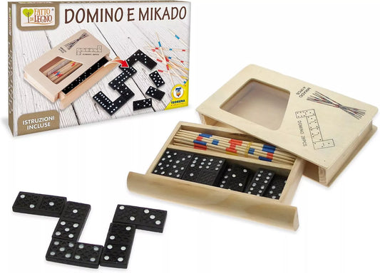 DOMINO E MIKADO, BOX IN LEGNO C/FINESTRA