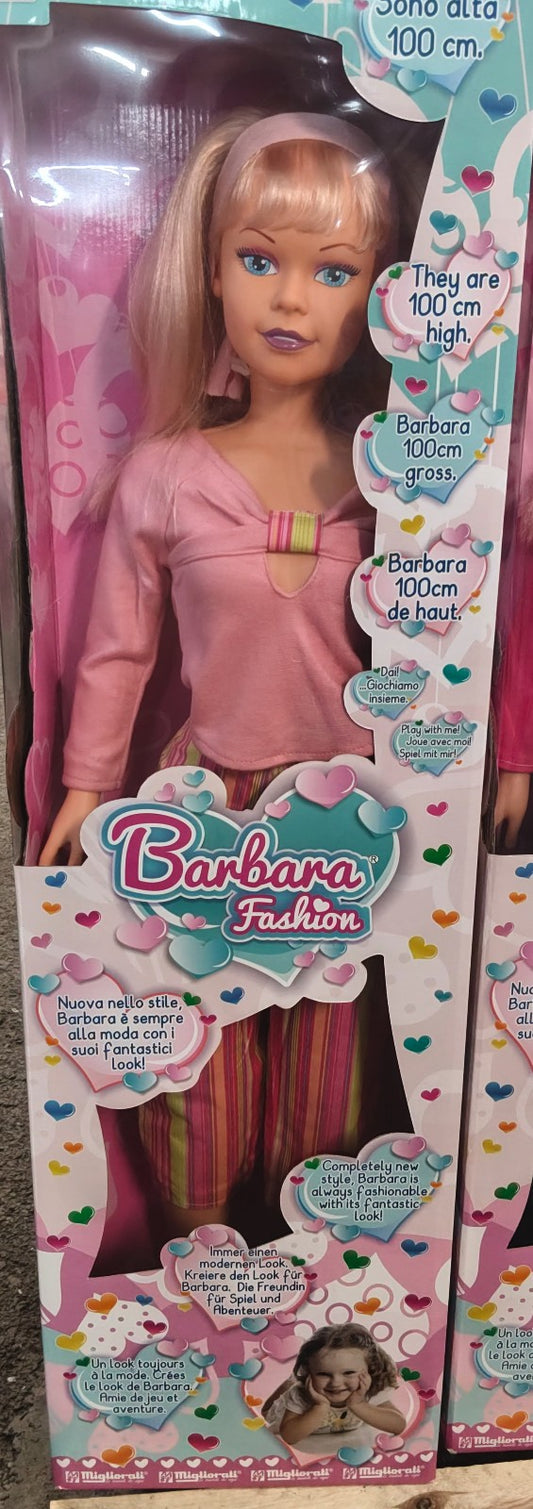 BARBARA BAMBOLA FASHION 100CM COLORE CASUALE 