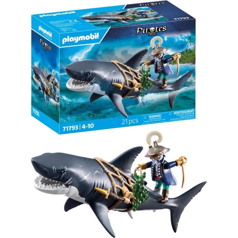 PLAYMOBIL PIRATES 71793 PIRATA E SQUALO GIGANTE 
