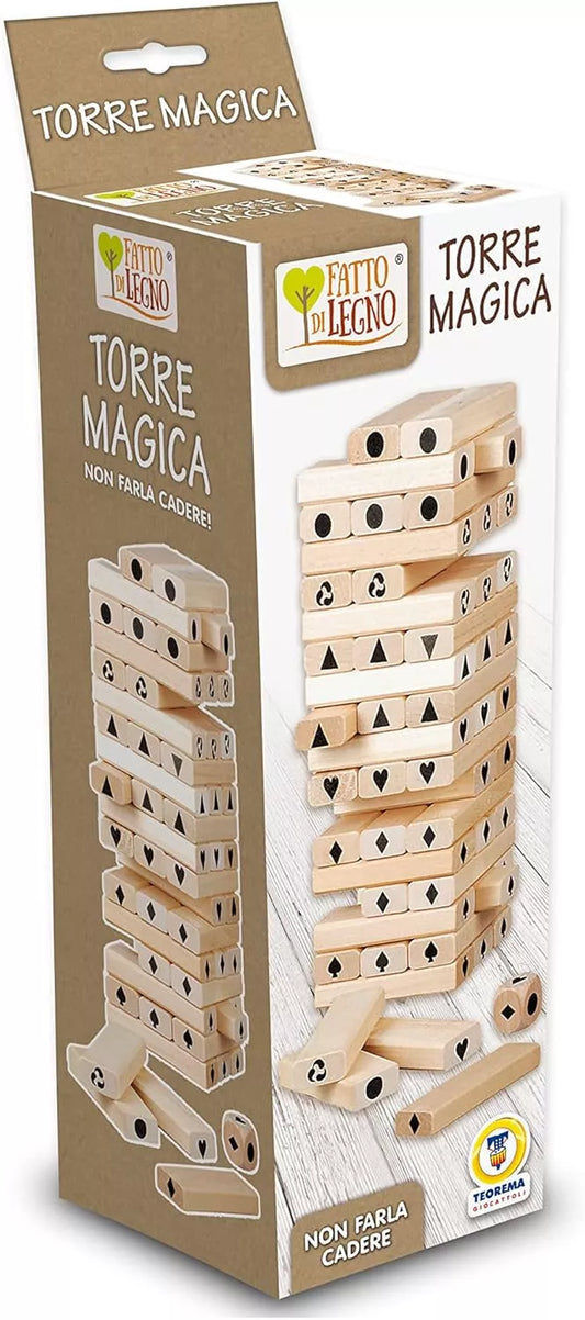 MAGIC TOWER H.22CM IN WOOD