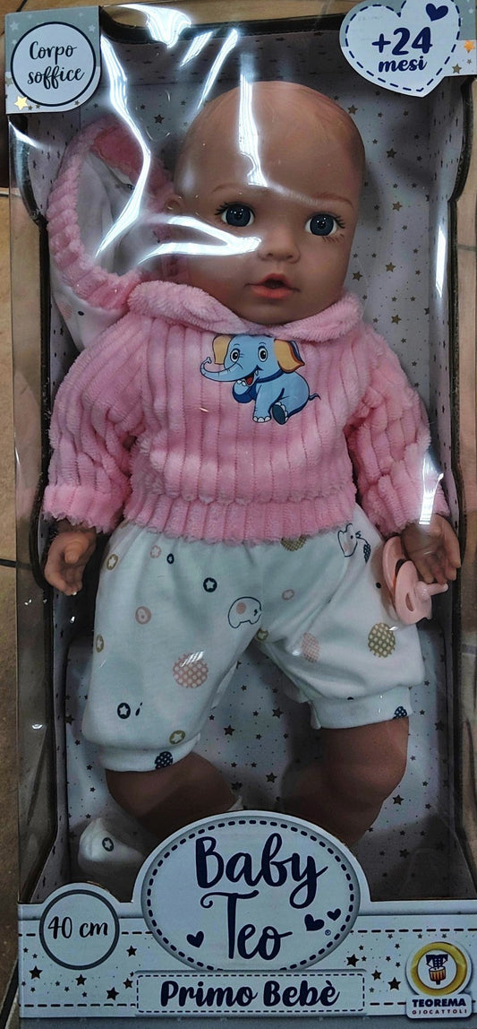 BABY TEO IL MIO PRIMO BEBE 40 CM ROSA