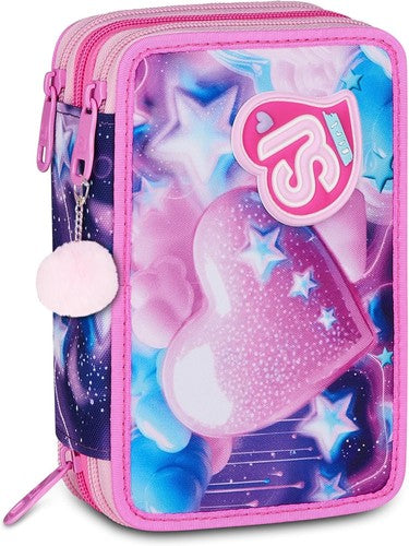 ASTUCCIO 3 ZIP FLUFFY PINK GIRL