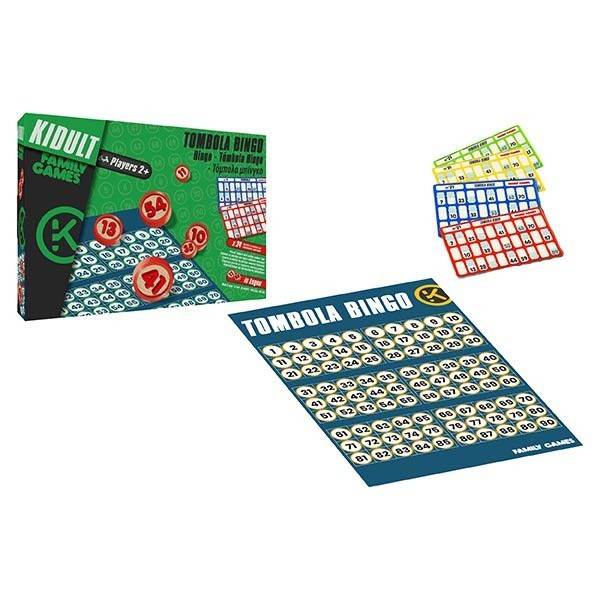 TOMBOLA CON NUMERI IN LEGNO 24 CARTELLE