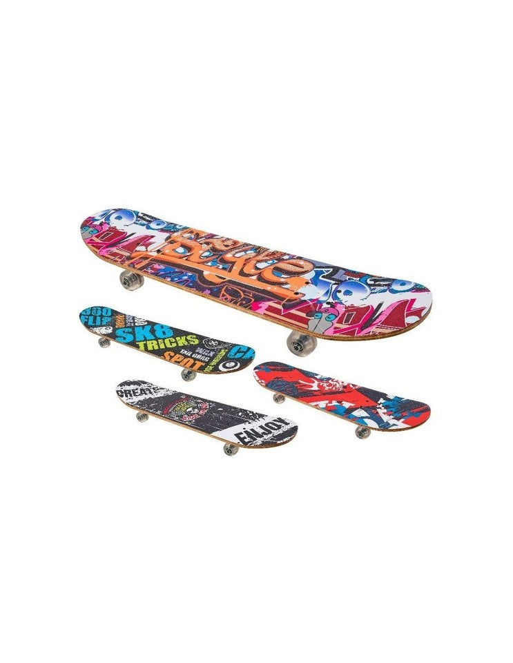 SKATEBOARD IN LEGNO 78CM VENDITA UNITARIA COLORE CASUALE 