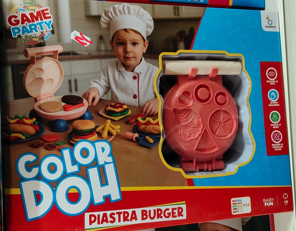 GAME PARTY PLASTILINA BURGER E PIASTRA