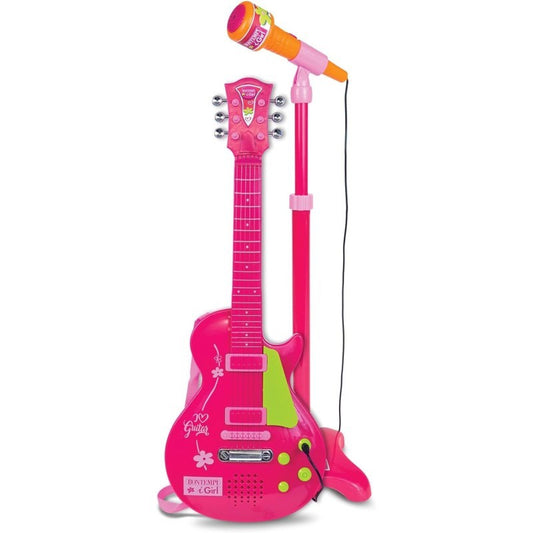 CHITARRA ROCK CON MICROFONO ROSA