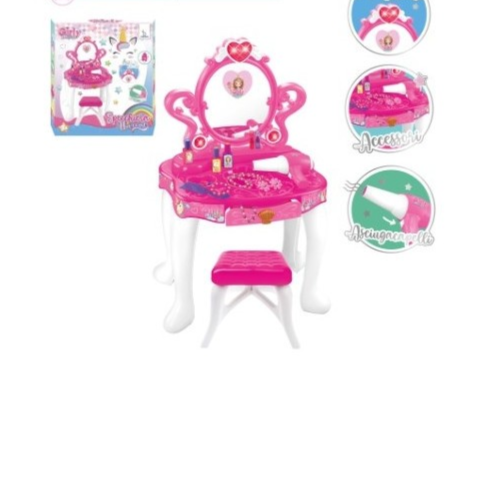 SPECCHIERA UNICORNO CON LUCI E SUONI CON SGABELLO