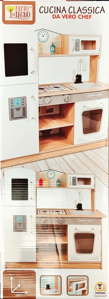 MEGA CUCINA H.83 CM CON LAVELL IN LEGNO