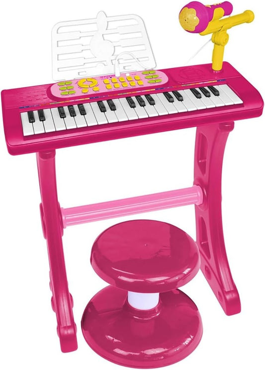 TASTIERA 37 TASTI CON GAMBE MICROFONO E SGABELLO ROSA