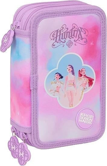 ASTUCCIO 3 ZIP KPOP DEMON HUNTERS ROSA