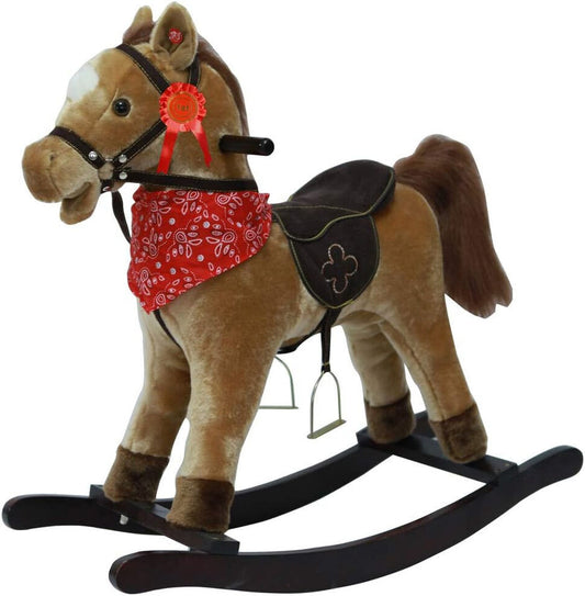 CAVALLO A DONDOLO C/SUONI MARRONE