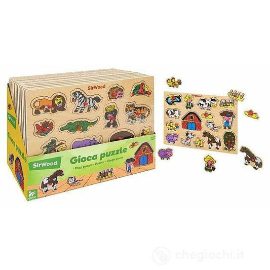PUZZLE IN LEGNO CON PIOLI 40X30
