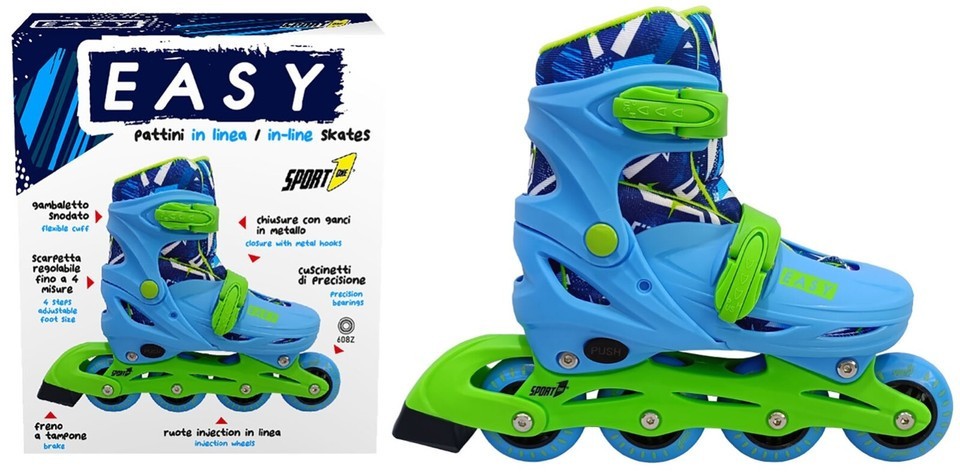 PATTINI EASY ROLLER BLU MISURA 31-34